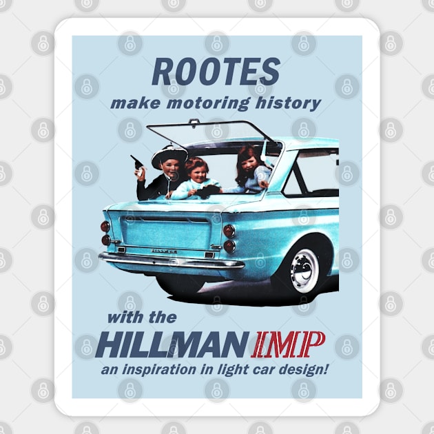 HILLMAN IMP - advert Magnet by Throwback Motors